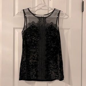 Maurices Medium Black Velvet & Lace Eyelet Blouse/Shirt. New & Unworn!